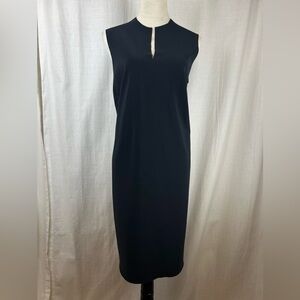 Maria Pinto Elegant Black Sleeveless Midi Dress